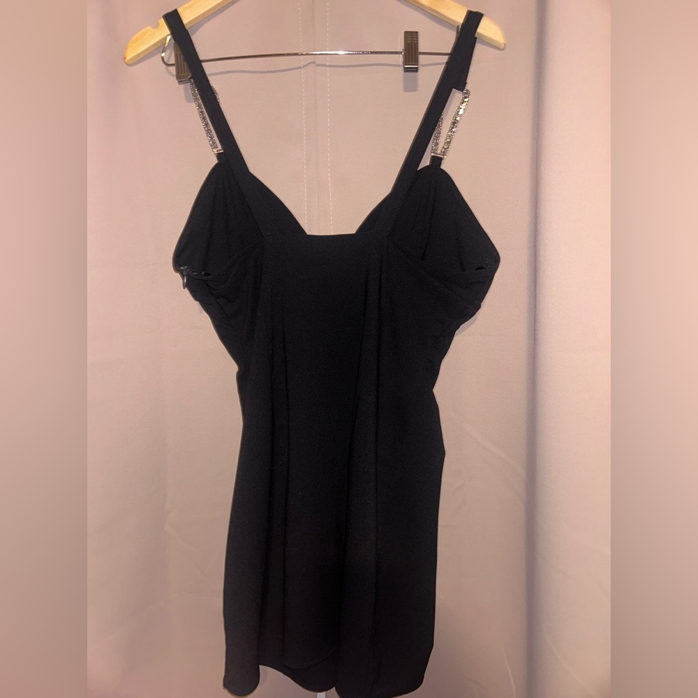 Zara Black Camisole with Embellished Straps - Picture 2 of 4
